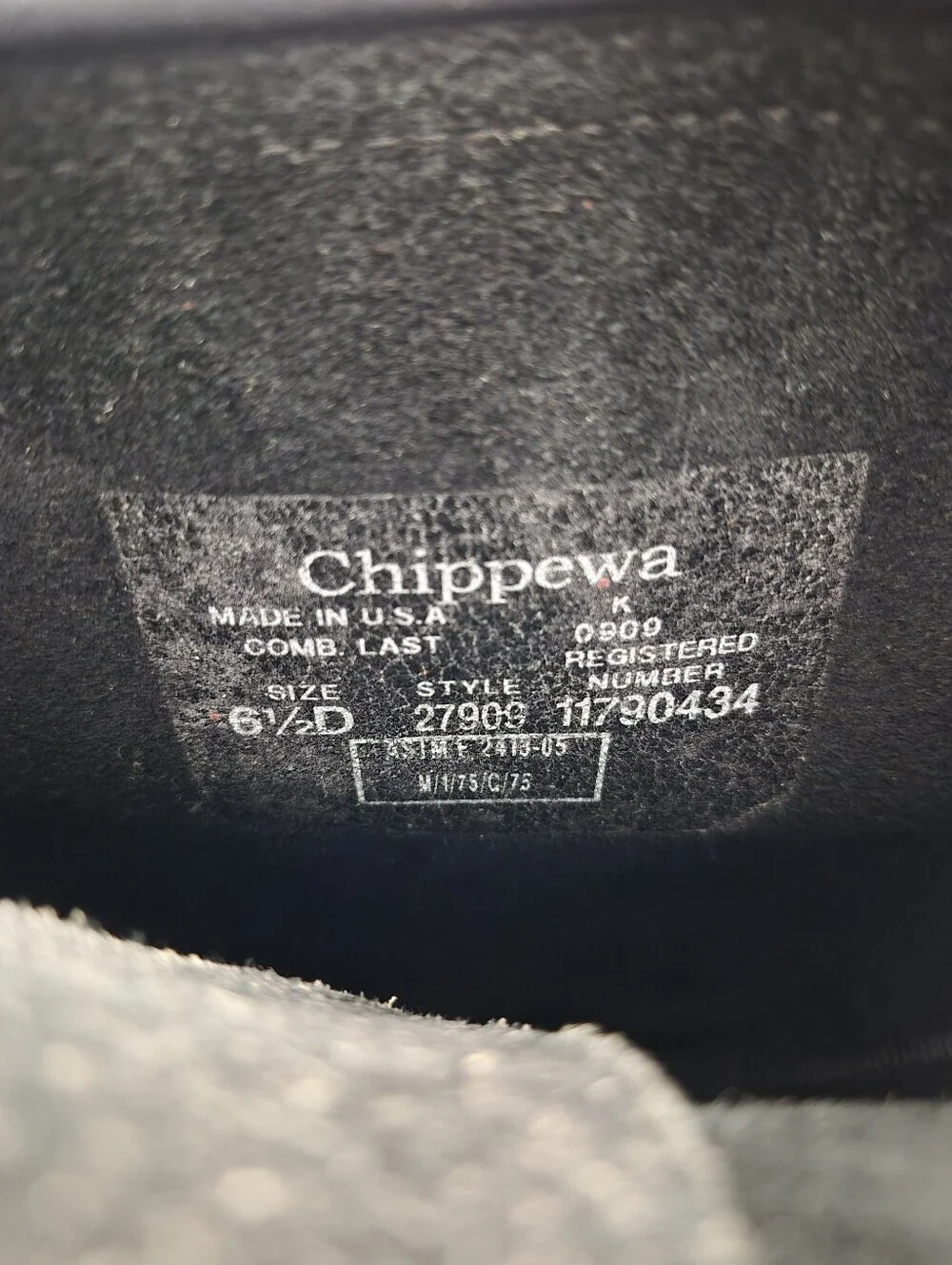 NWOT Vintage Chippewa Tall Black Leather Steel Toe Engineer Biker Boots sz 6.5D